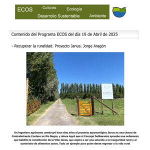 Ecos de la Nueva Ruralidad